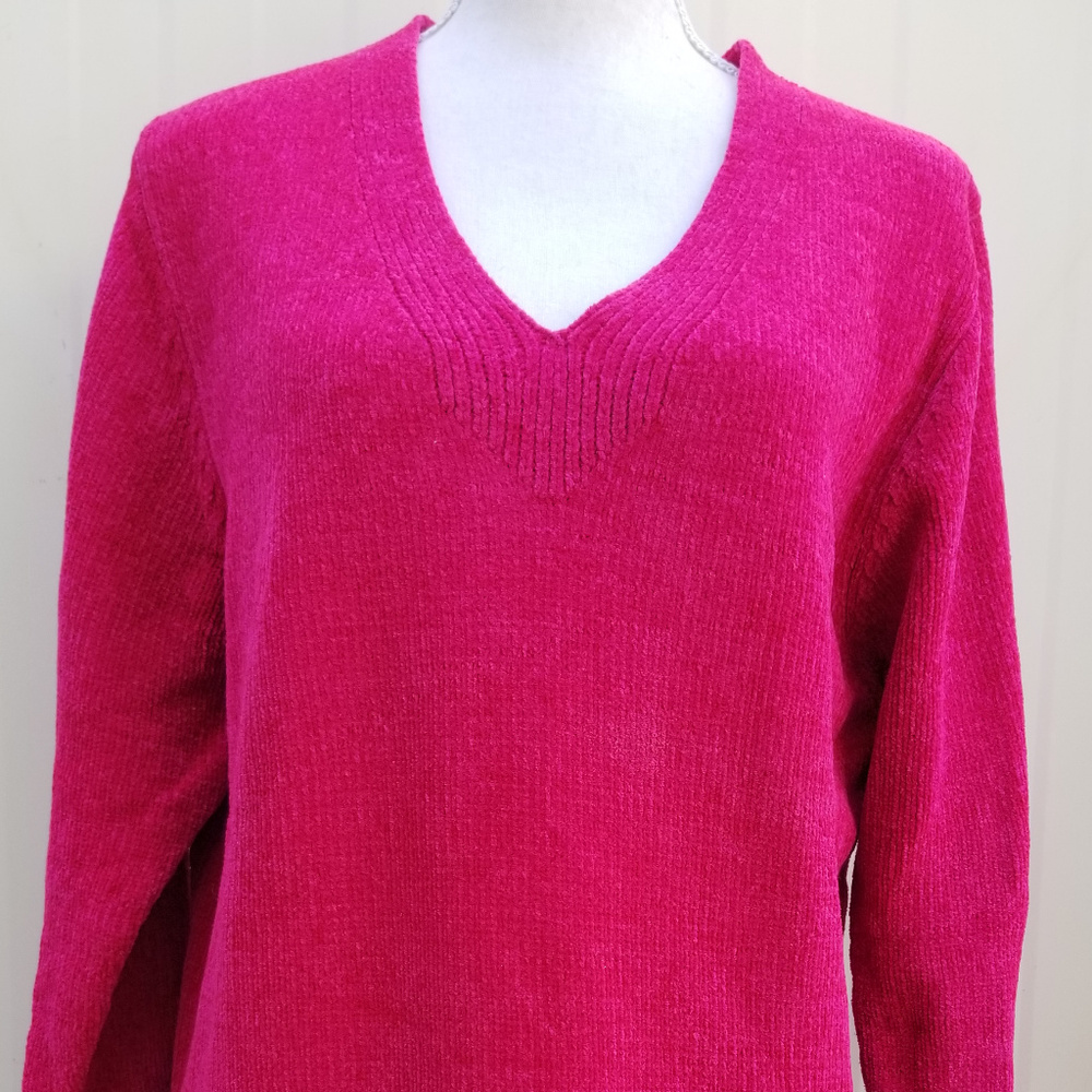 Hot Pink Sweater Soft Knit High Quality Sz Large